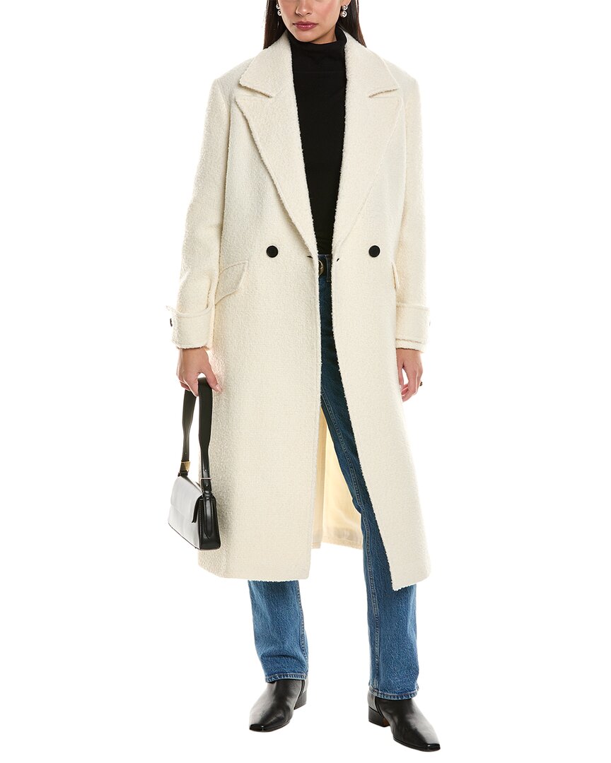 Shop Allsaints Mabel Winnie Wool-blend Coat In White