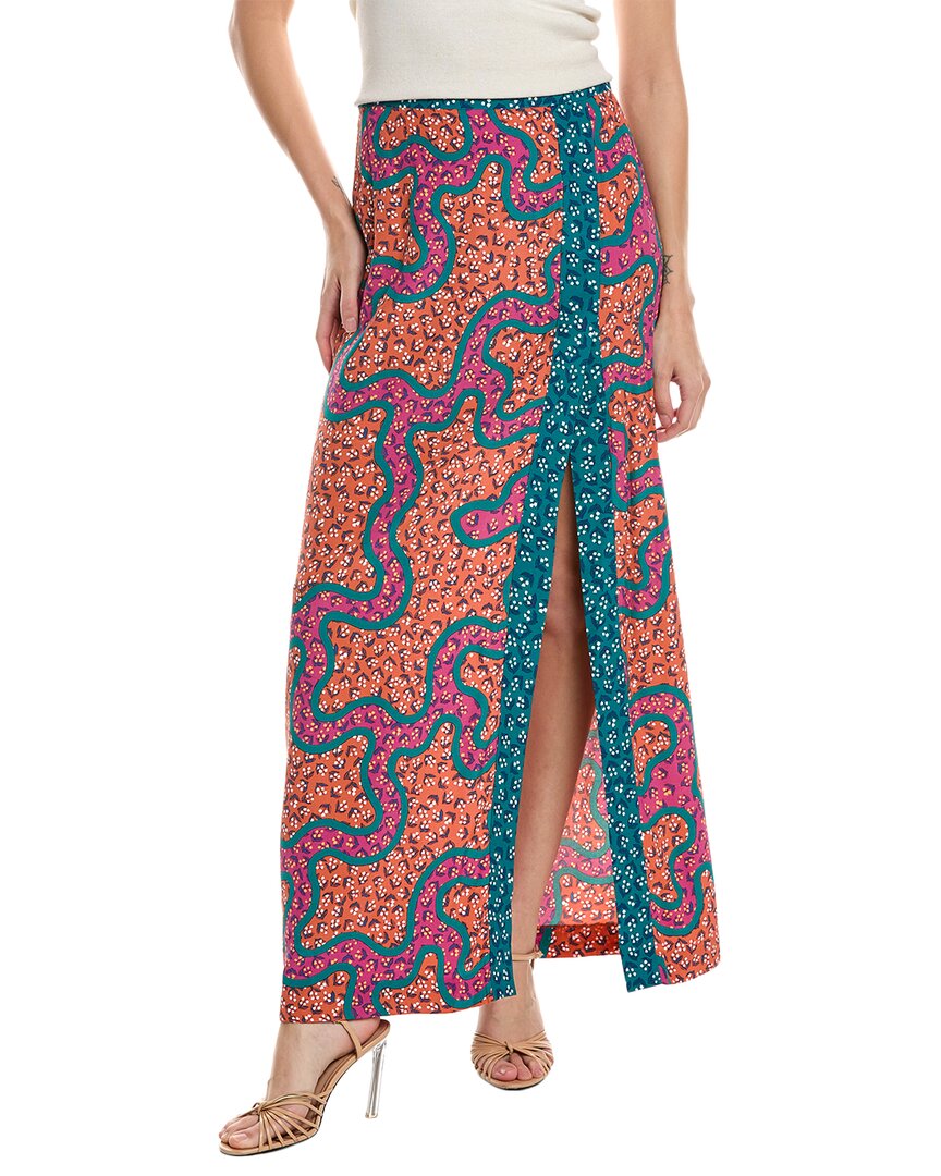 Diane Von Furstenberg Latrice Graphic-print Maxi Skirt In Orange