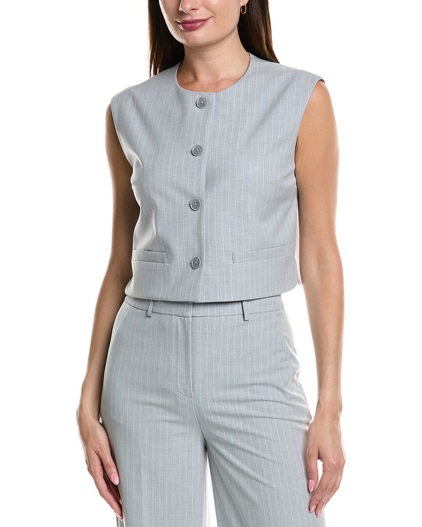 Kenneth Cole Boxy Vest In Gray