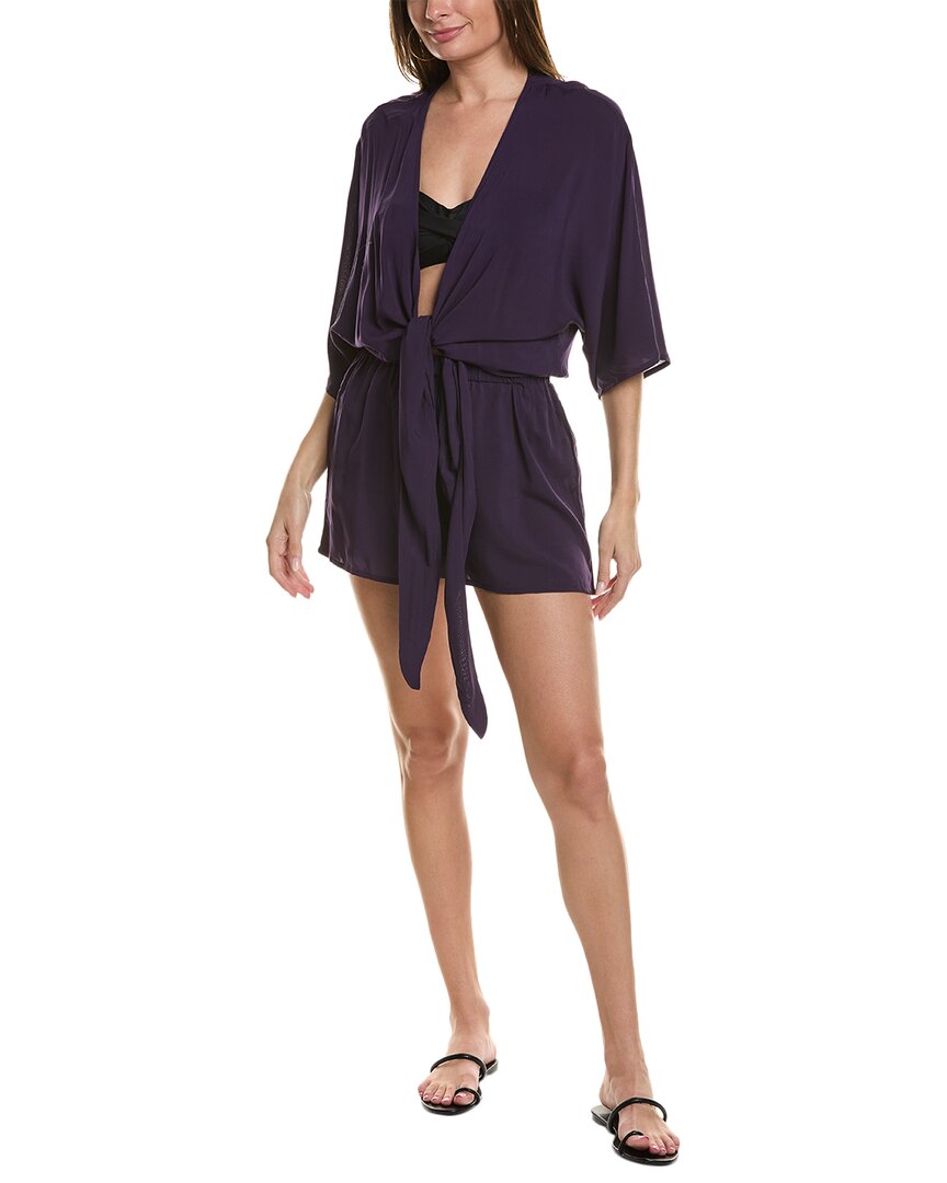 VINCE CAMUTO VINCE CAMUTO CONVERTIBLE TIE COVER-UP ROMPER