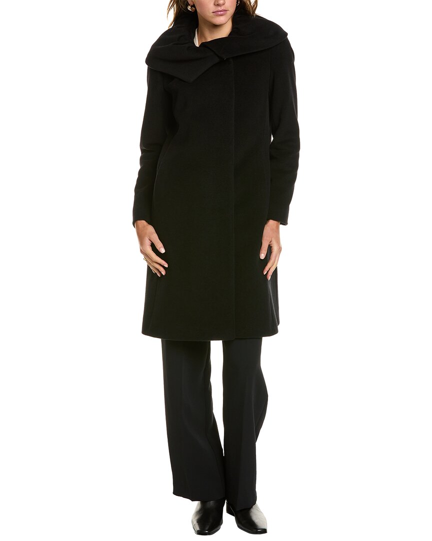 Cinzia Rocca Icons Medium Wool & Cashmere-blend Coat In Black
