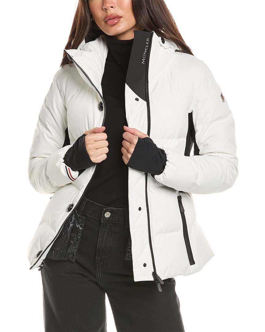 Moncler Grenoble Ivory Stretch Polyester Guyane Down Jacket