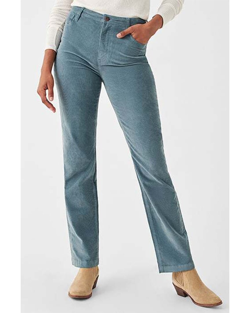 Shop Faherty Stretch Cord Julianne Pant In Blue