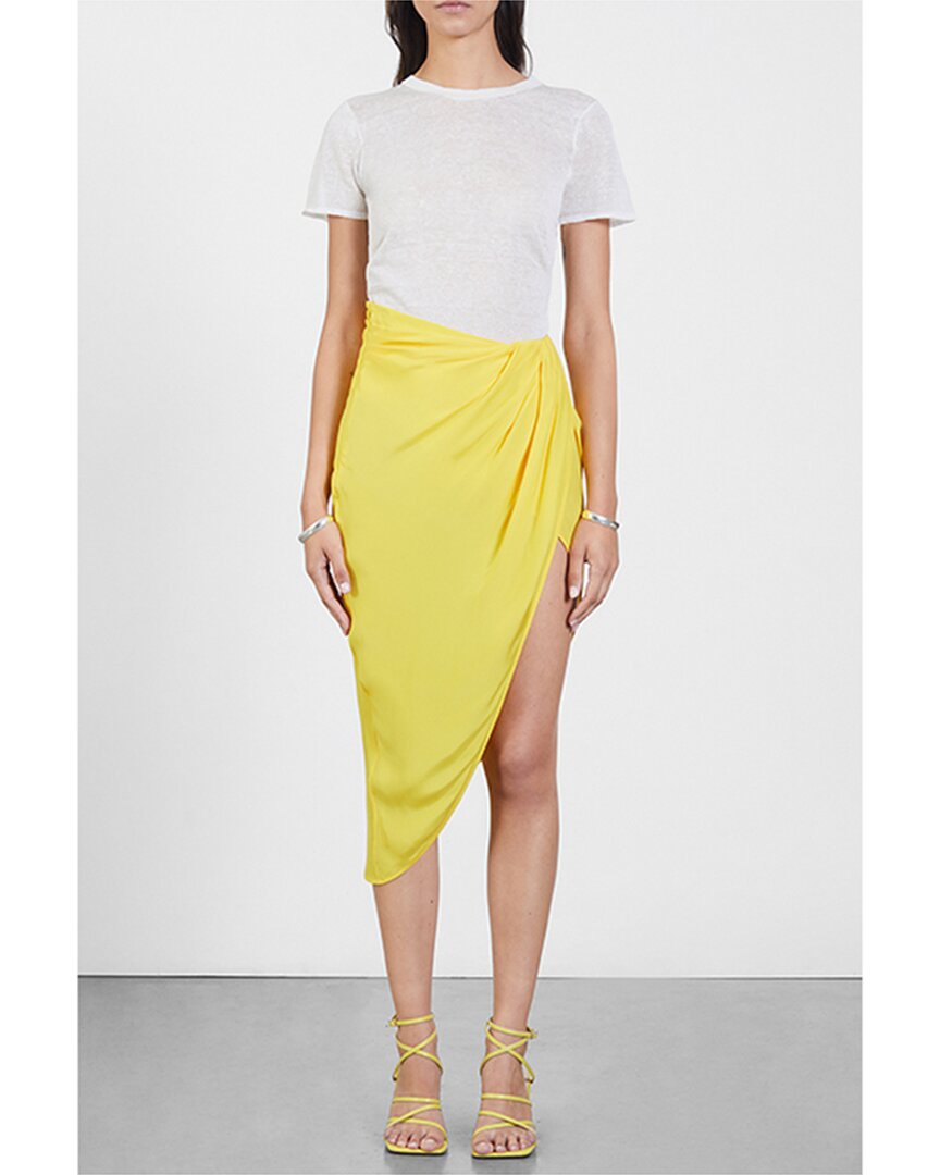 Gauge81 Paita Silk Midi Skirt In Yellow