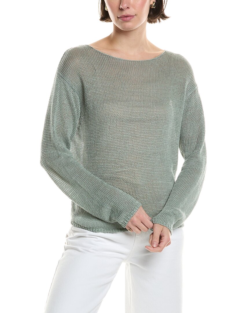 Vince Boat Neck Linen Pullover