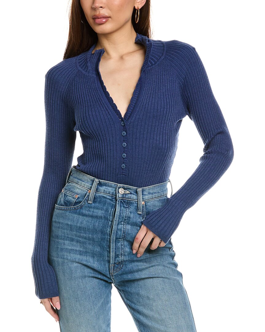 Free People Ready For It Bodysuit In Blue