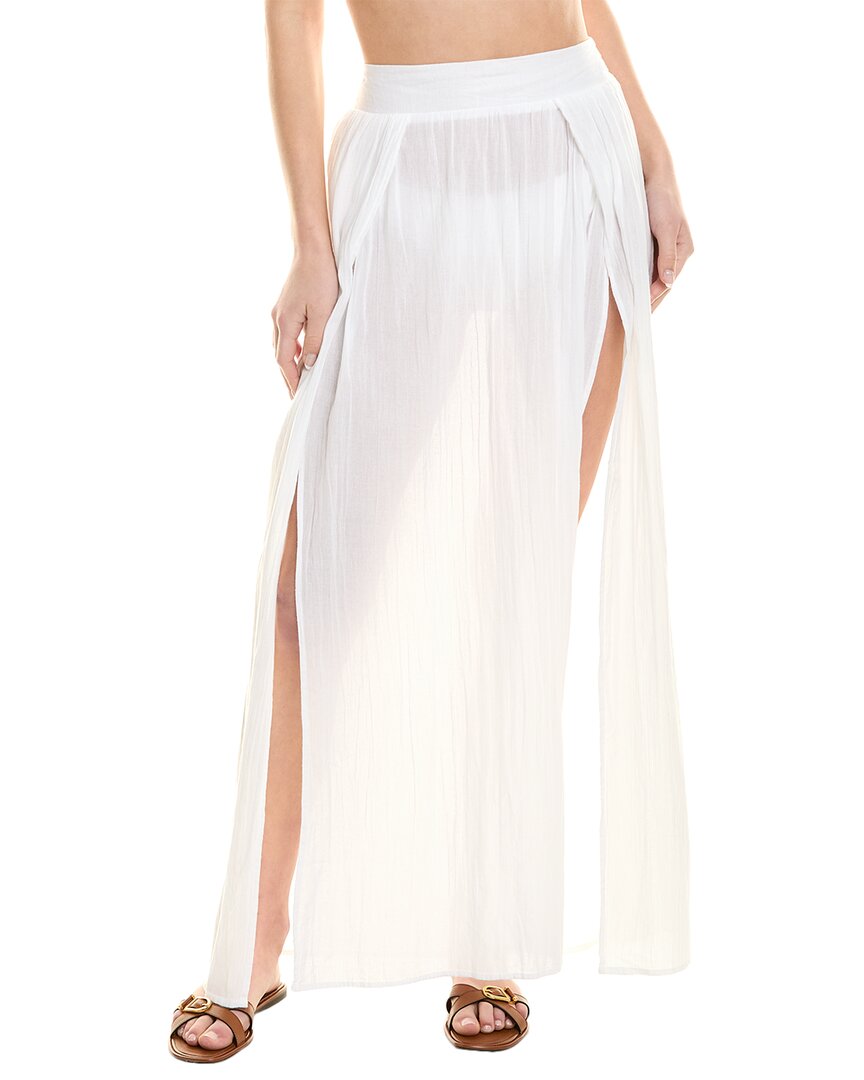Shop Becca By Rebecca Virtue Gauzy Maxi Skirt In White