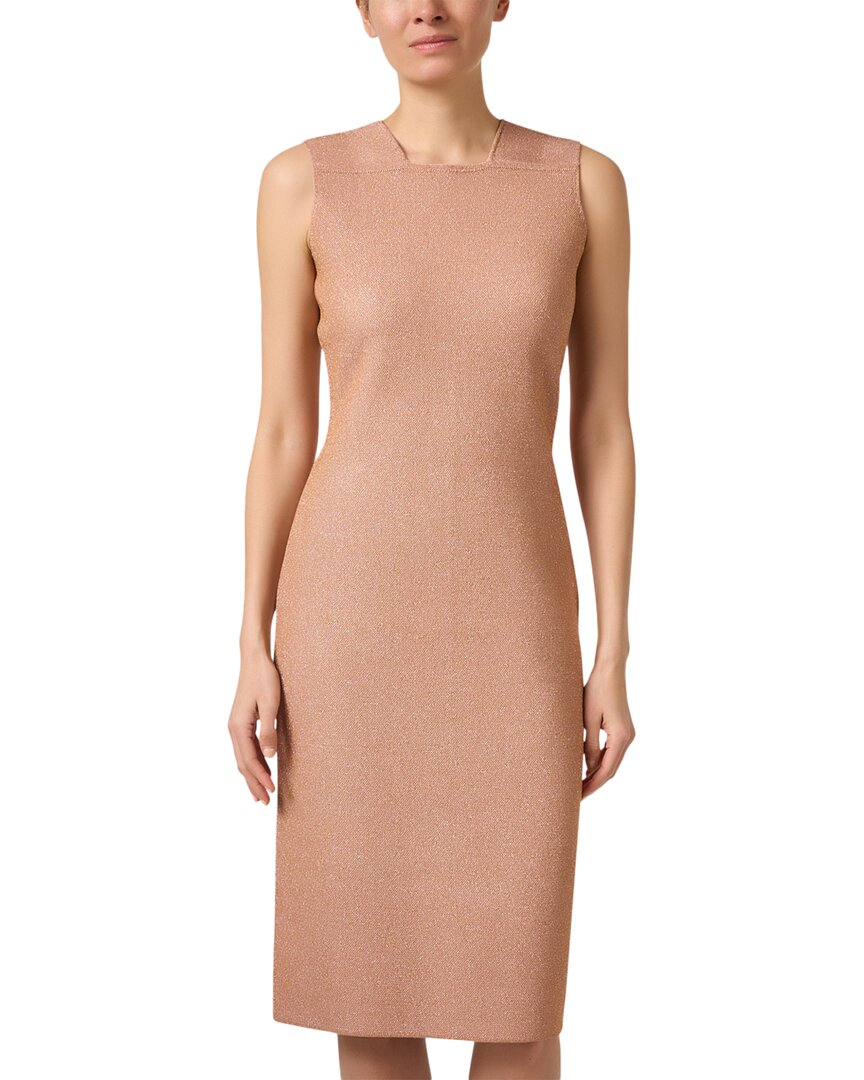St John Sleeveless Lurex Knit Dress