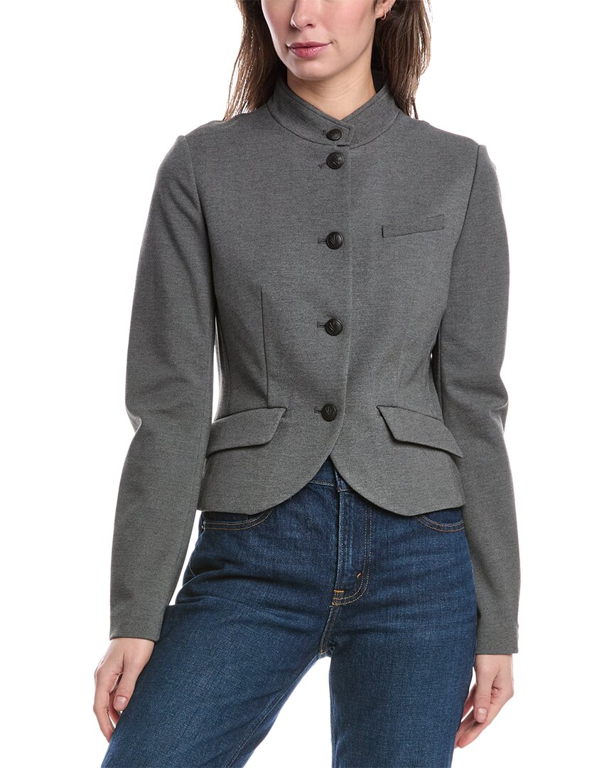 Rag & Bone Slade Cropped Ponte Blazer In Grey