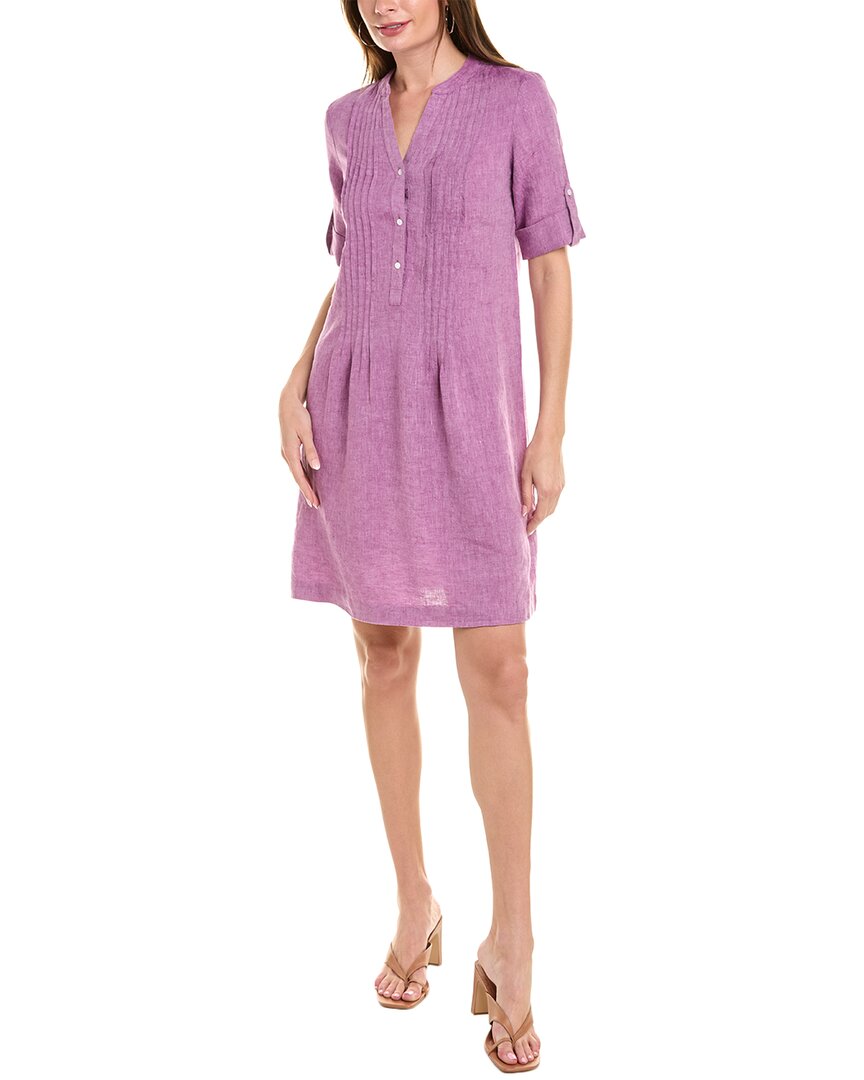 J.mclaughlin Riviera Loose Fit Linen Dress In Purple
