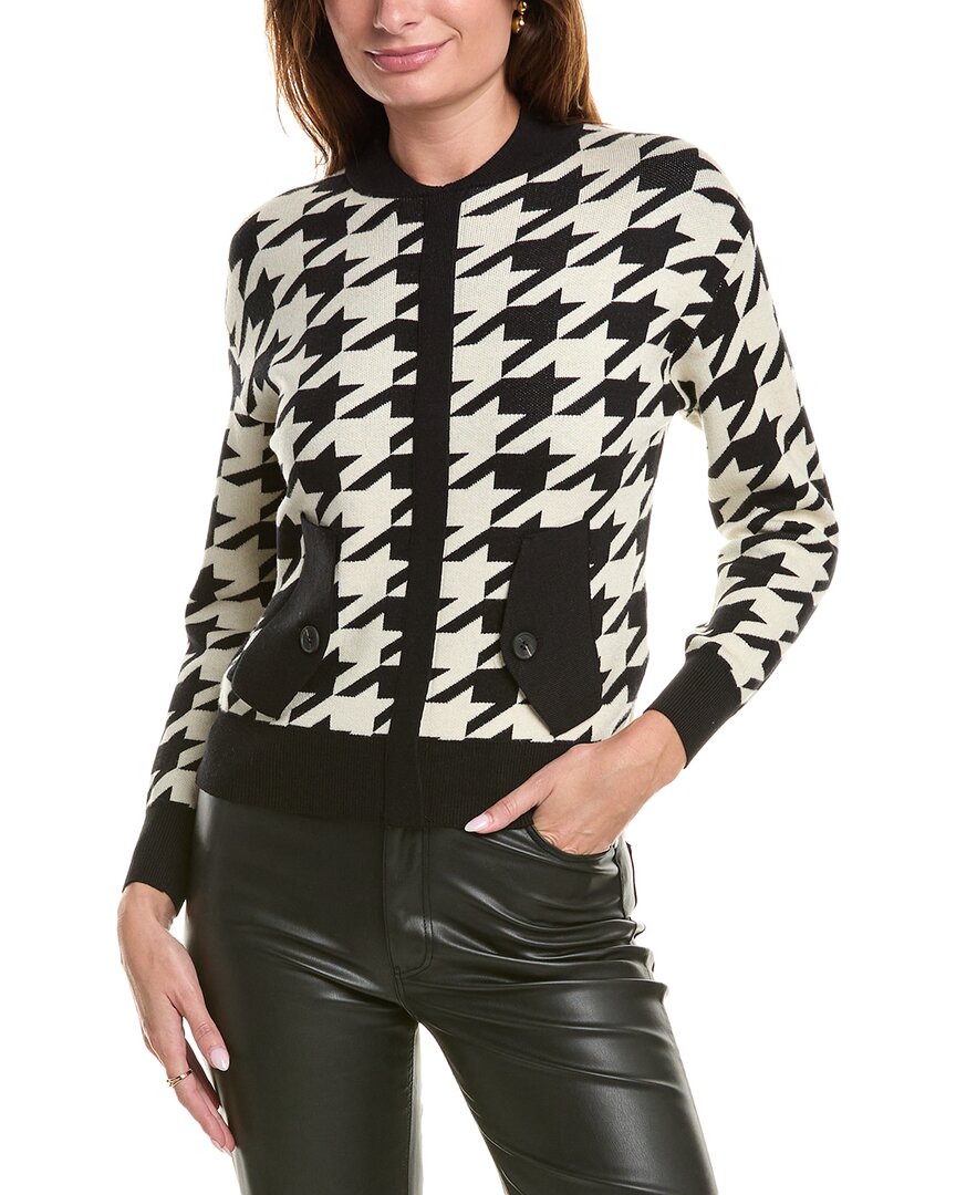 Yal New York Houndstooth Pullover In Black