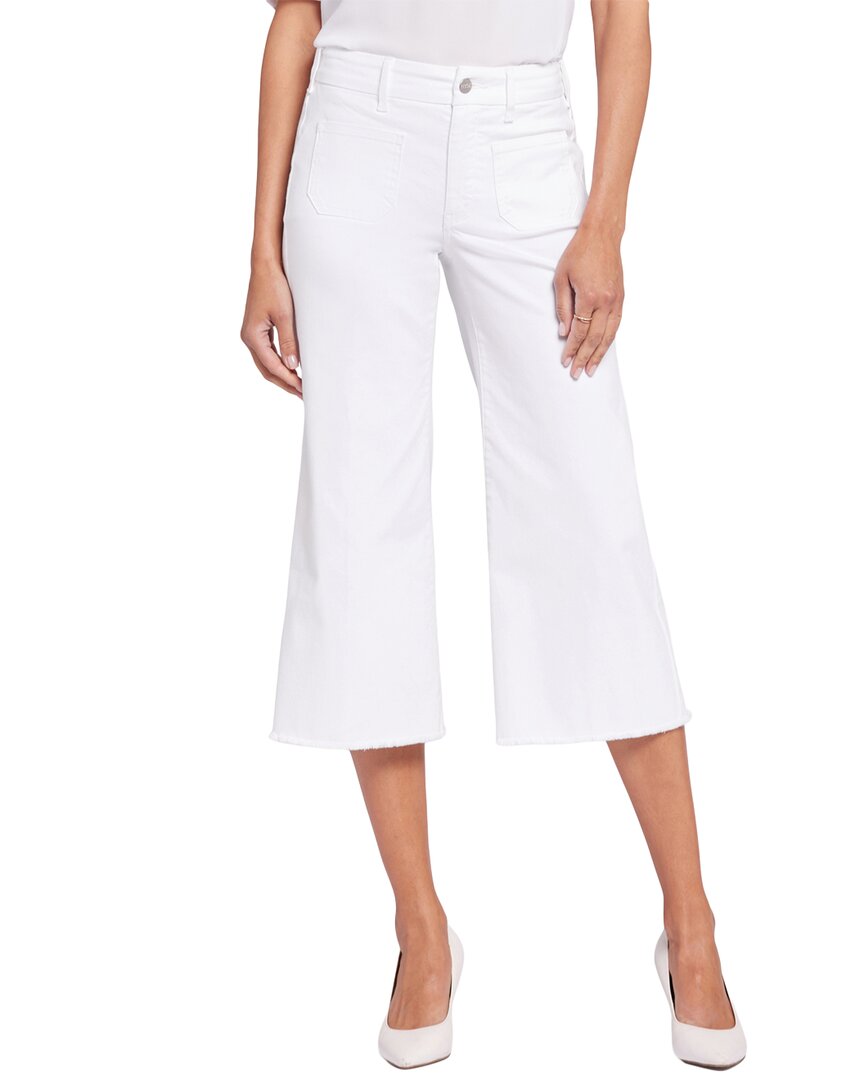Shop Nydj Petite Patchie Major Wide Leg Capri Optic White Jean