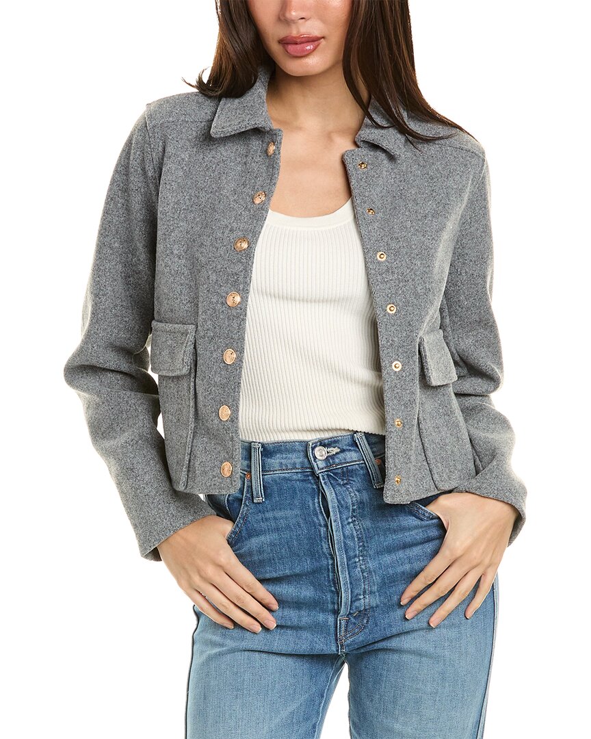 Shop To My Lovers Collared Jacket In Grey