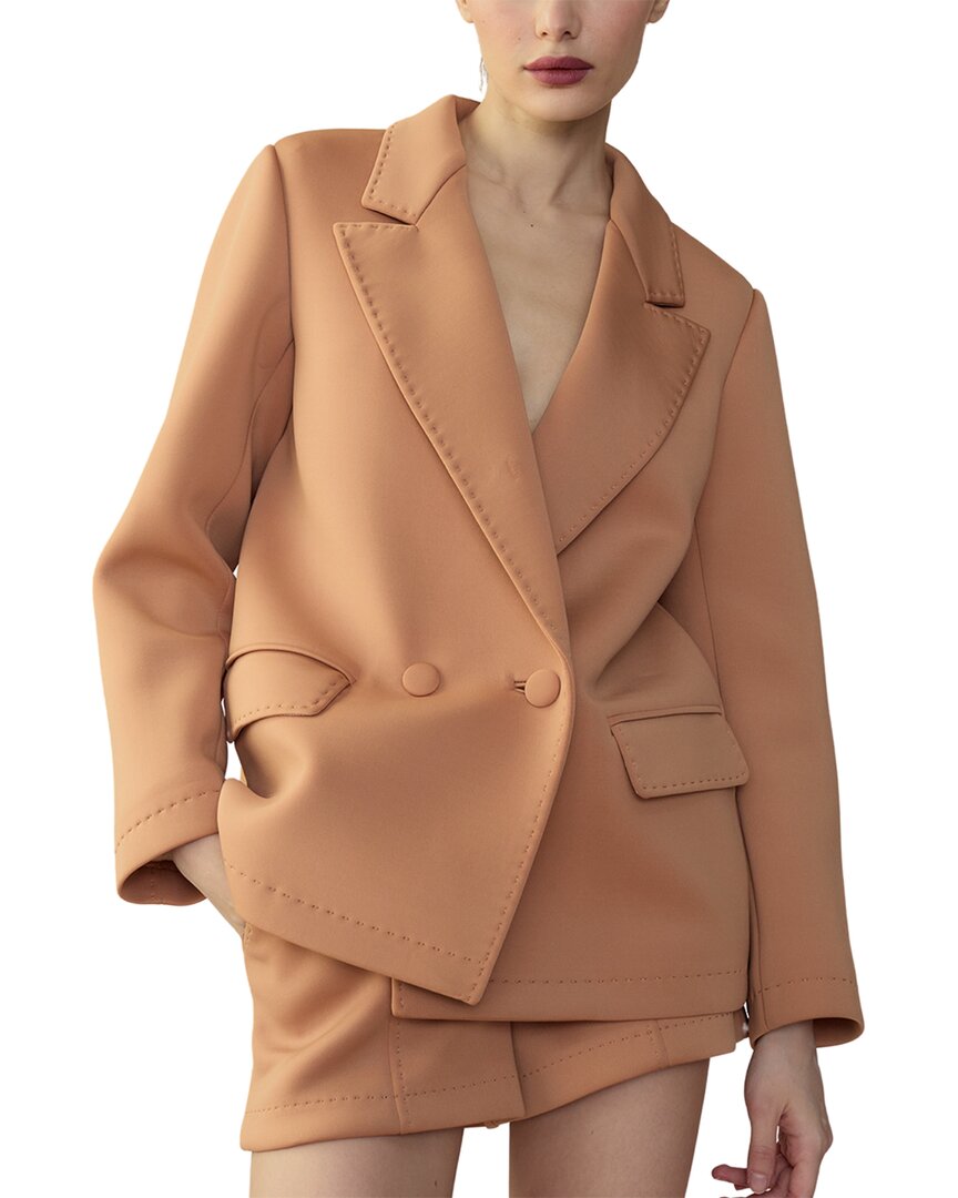 Cynthia Rowley Bonded Pick Stitch Jacket