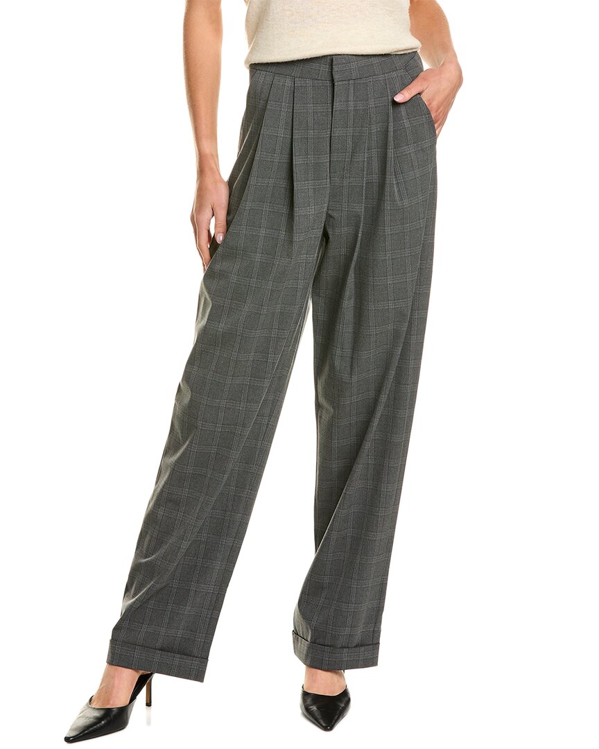 Sophie Rue Double Pleat Trouser In Grey