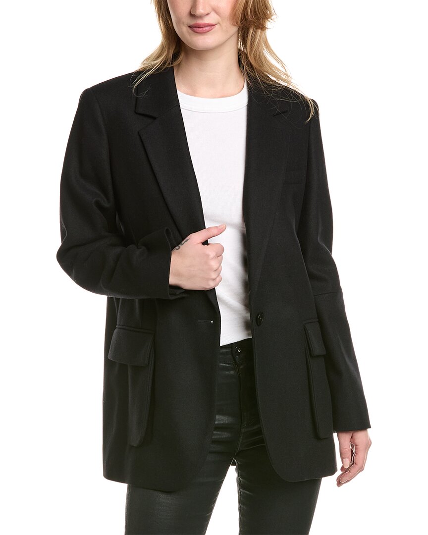 Shop Allsaints Jessa Wool-blend Blazer In Black