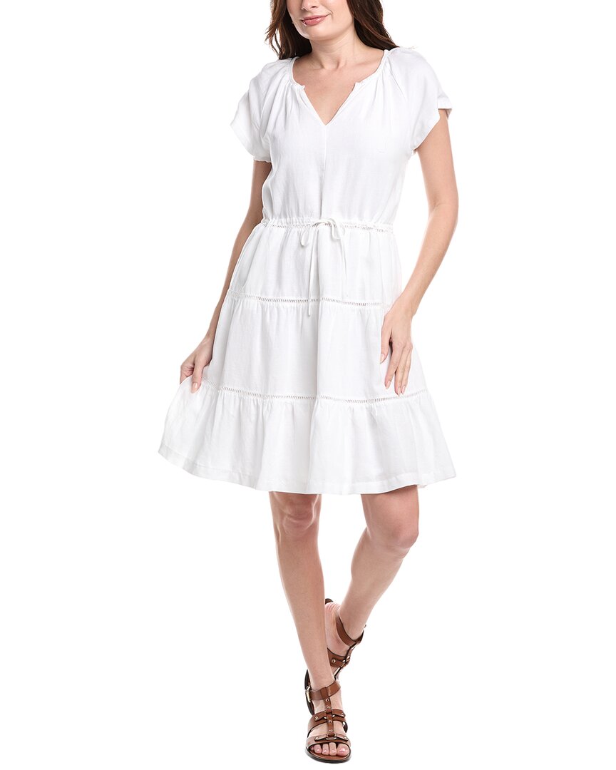 Splendid Jolene Flutter Sleeve Dress In White