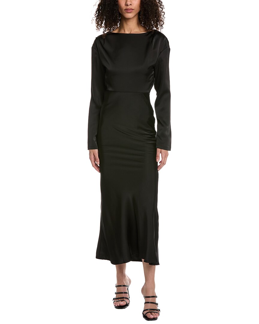 Shop Beulah Cowl Back Gown In Black