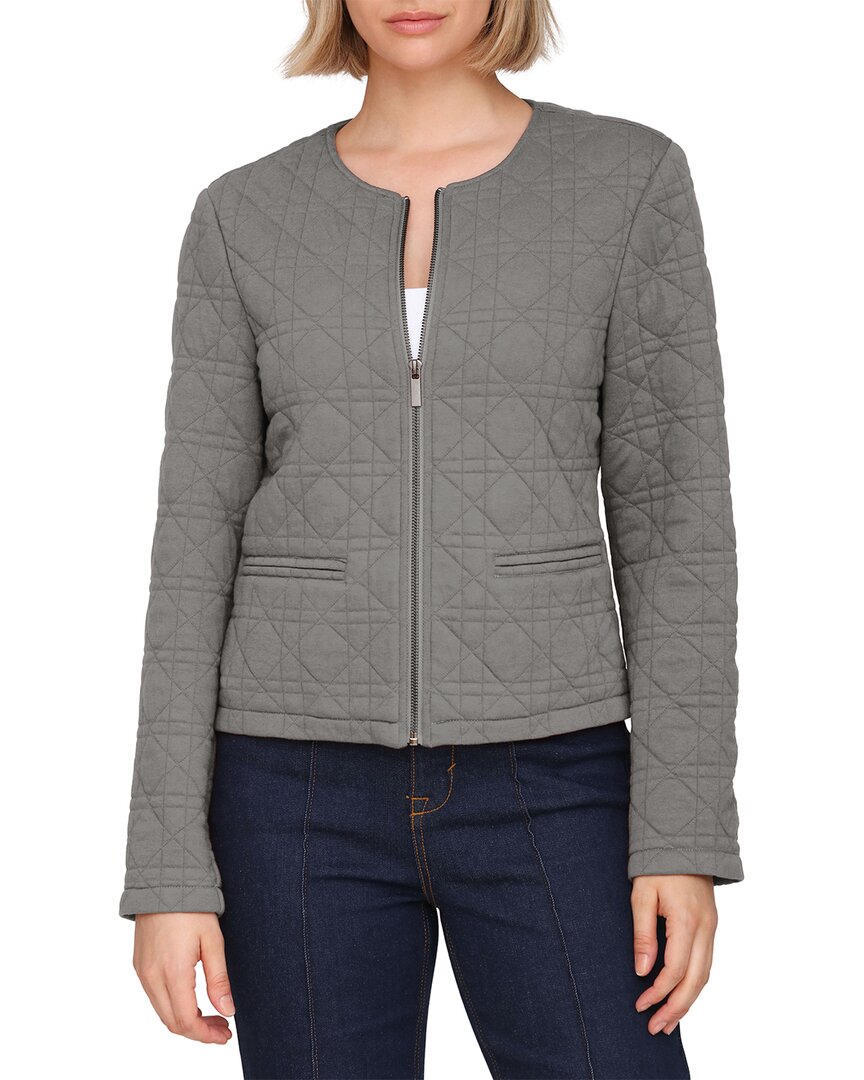 Bagatelle Quilted Jacket In Gray