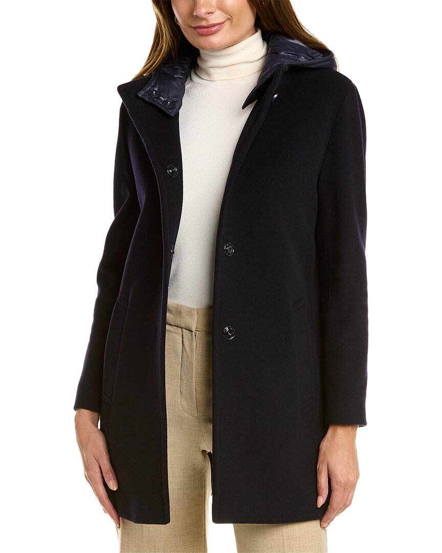 Click to view more detailed imagery on our partner's website Pre-owned Cinzia Rocca Icons Wool & Cashmere-blend Coat Women's In Blue
