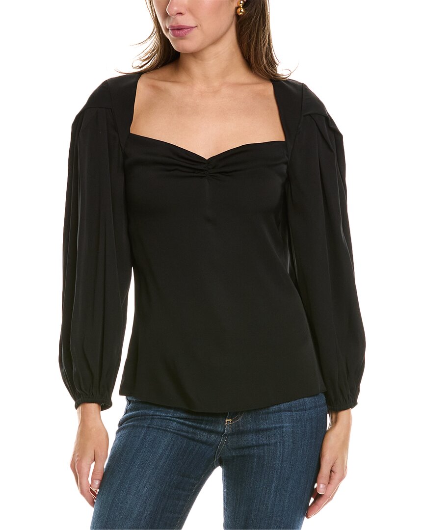 Shop Ungaro Jovanna Silk-blend Blouse In Black