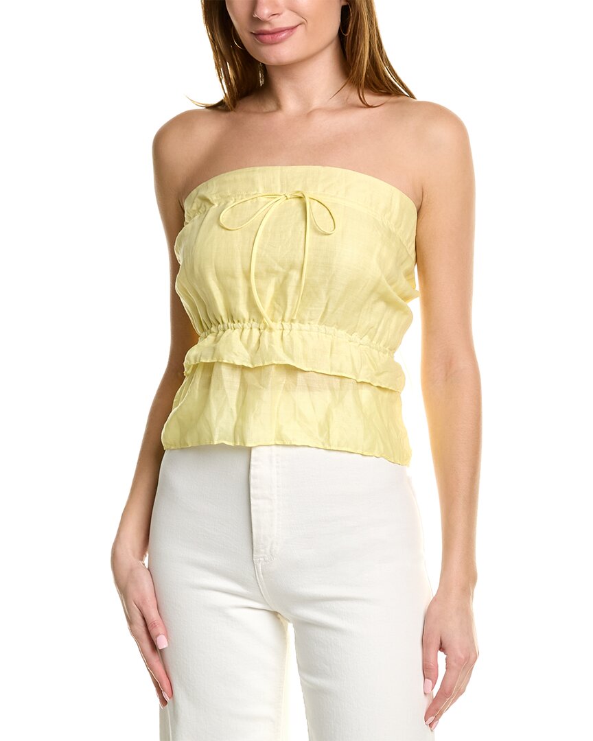 Shop Bardot Margo Barely There Top In Yellow
