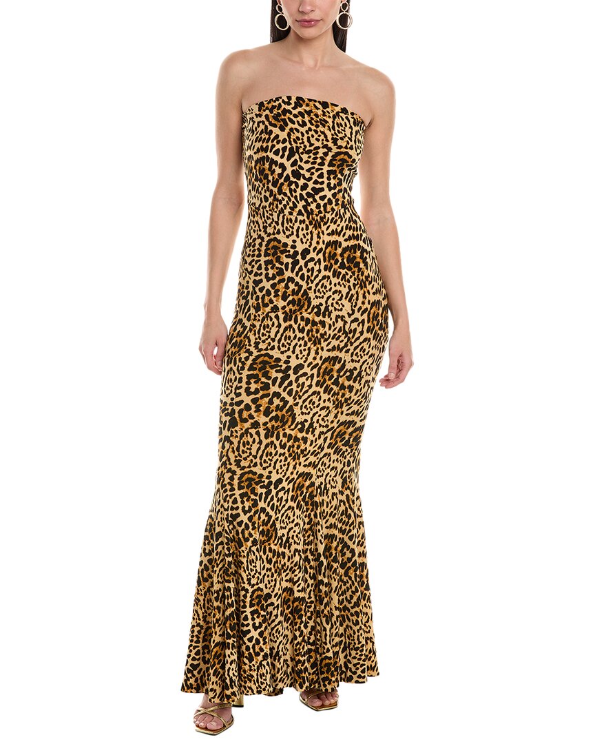 Norma Kamali Fishtail Gown In Brown