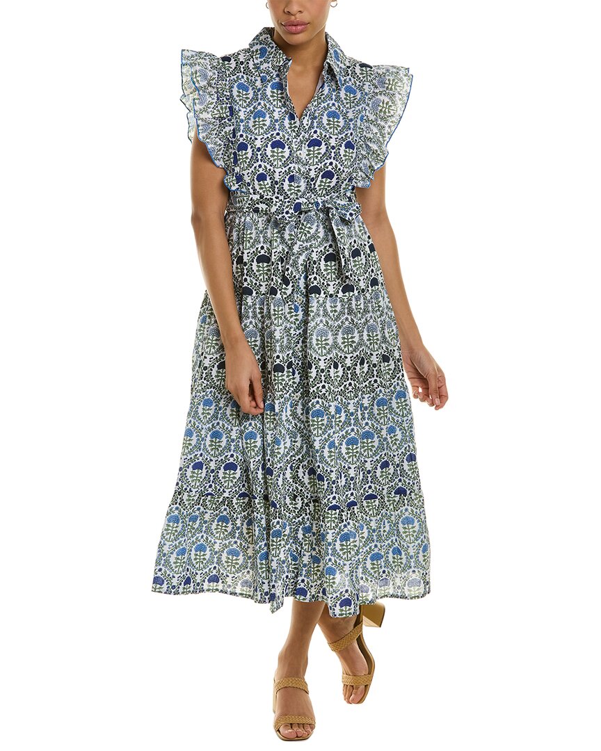 Ro's Garden Ernestina Midi Dress In Blue | ModeSens