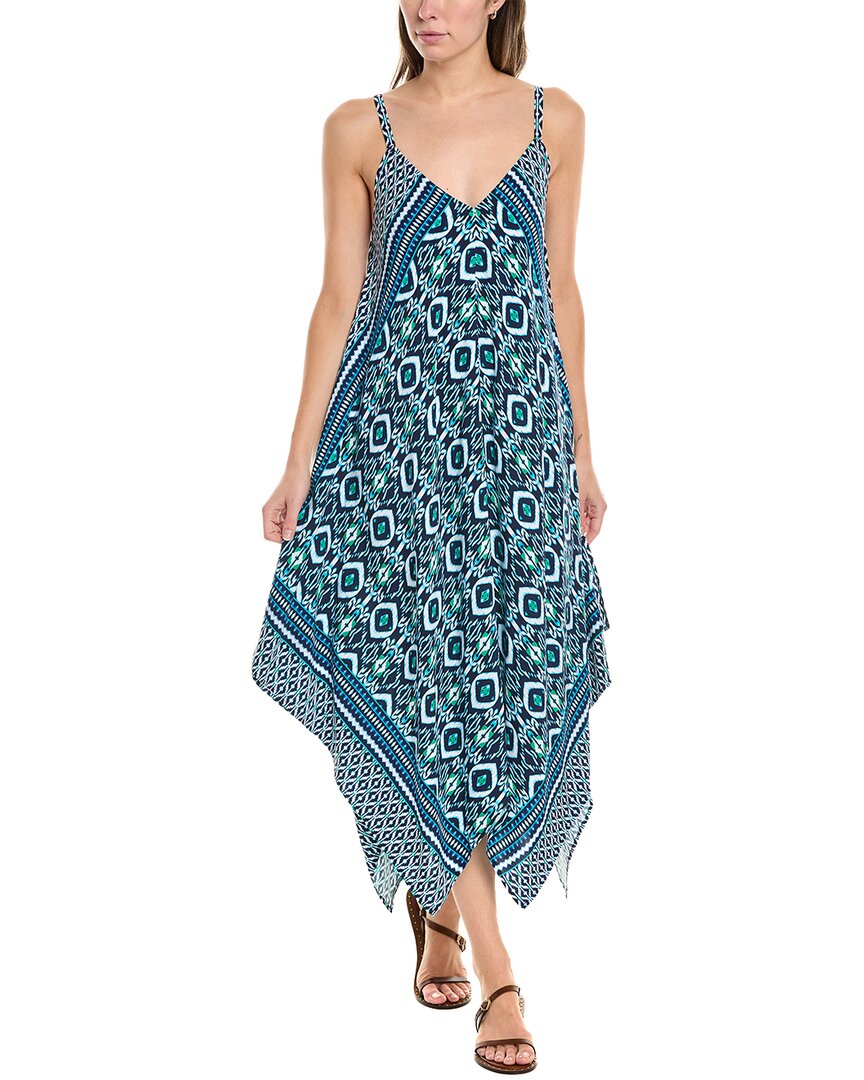 Женское облегающее платье-шарф Tommy Bahama Ikat Engineered, синее, L/Xl