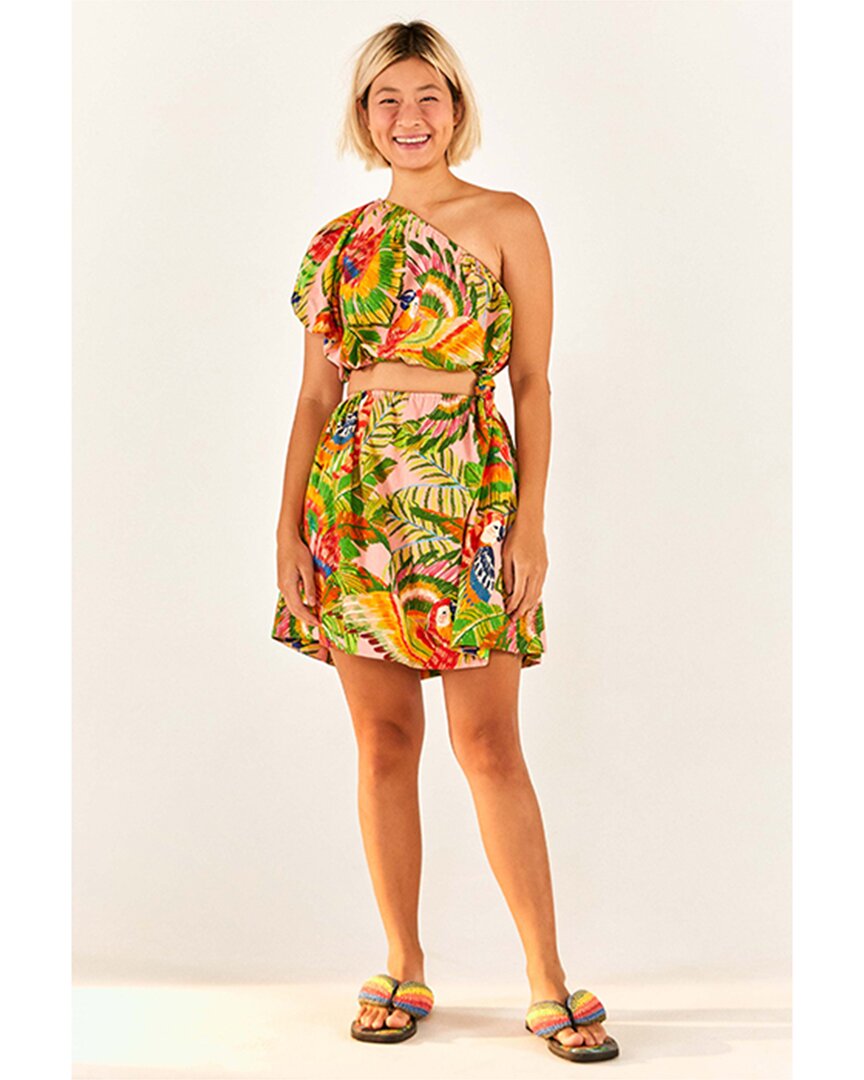 Shop Farm Rio Macaw Leaves Mini Dress