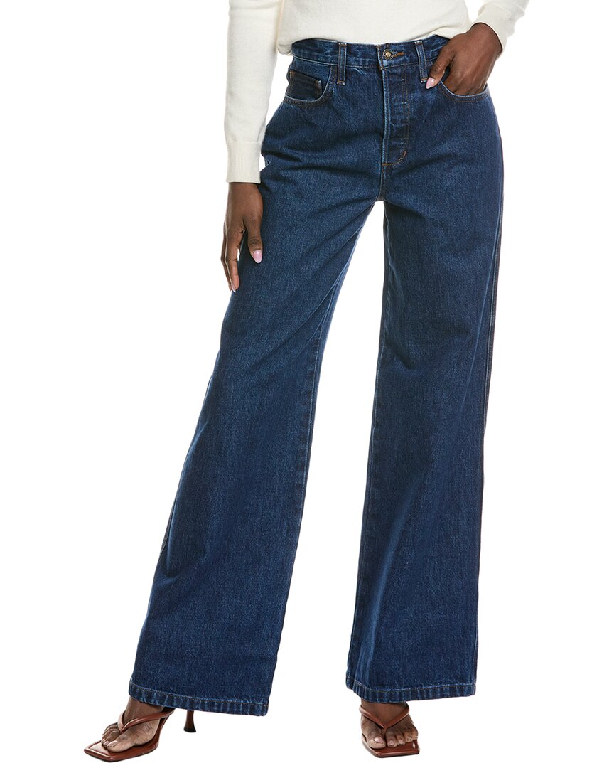 Favorite Daughter The Masha Super High-rise Chastain Wide Leg Jean In Blue