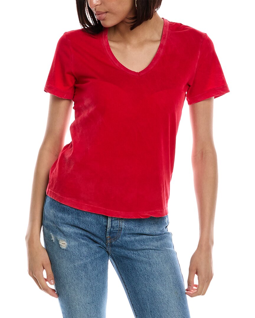 Cotton Citizen Standard V-neck T-shirt In Red