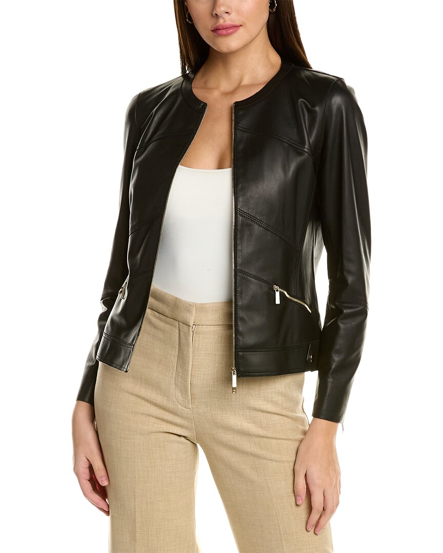 Lafayette 148 New York Adeline Leather Jacket | ModeSens