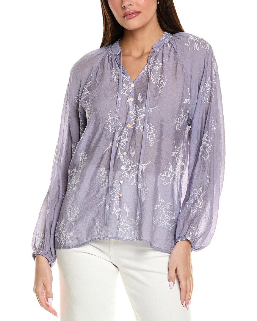 Shop Anna Kay Peter Pan Blouse In Purple