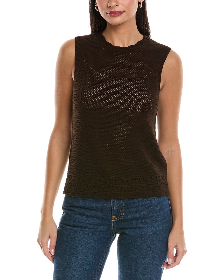 Frame Denim Pointelle Sweater In Brown