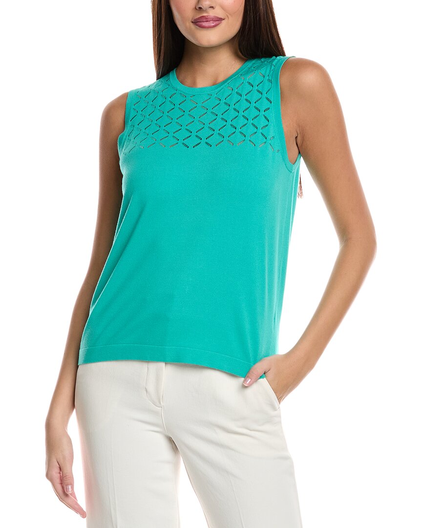 St John St. John Float Knit Shell In Green