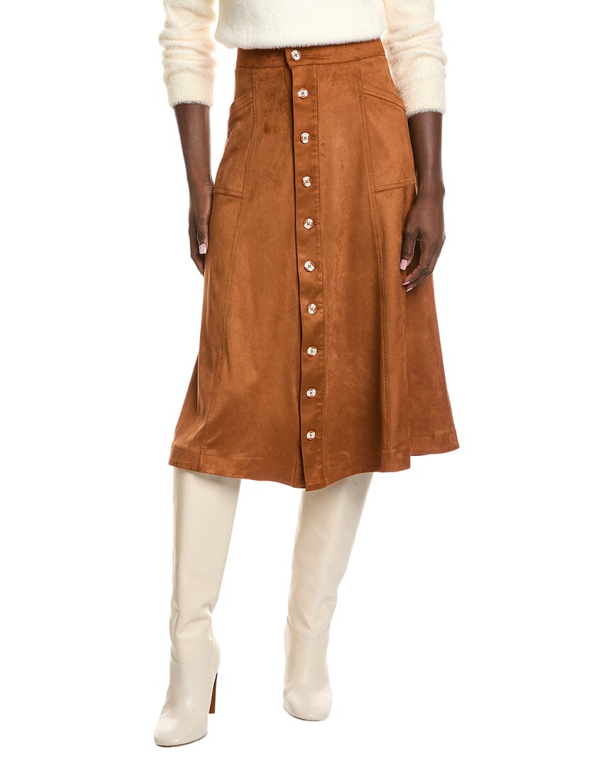 Nanette Lepore Nanette  Midi Skirt In Brown