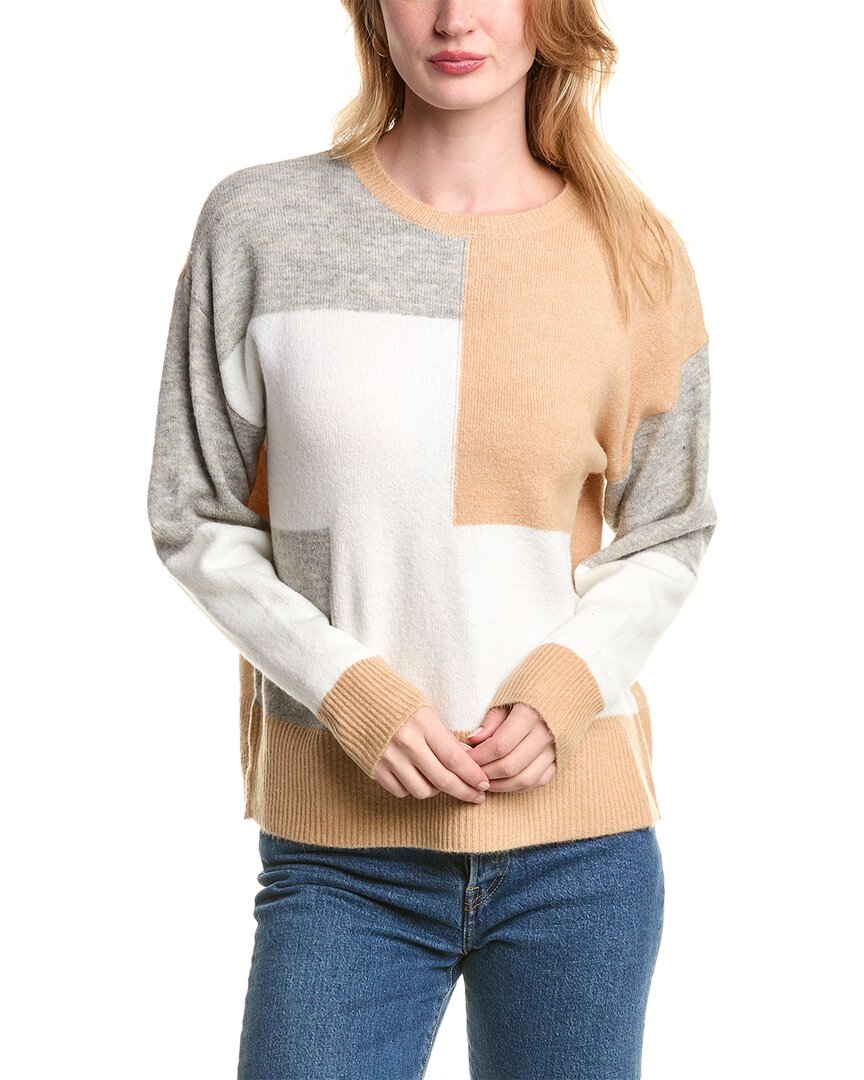 Shop Rain And Rose Rain + Rose Patchwork Sweater In White