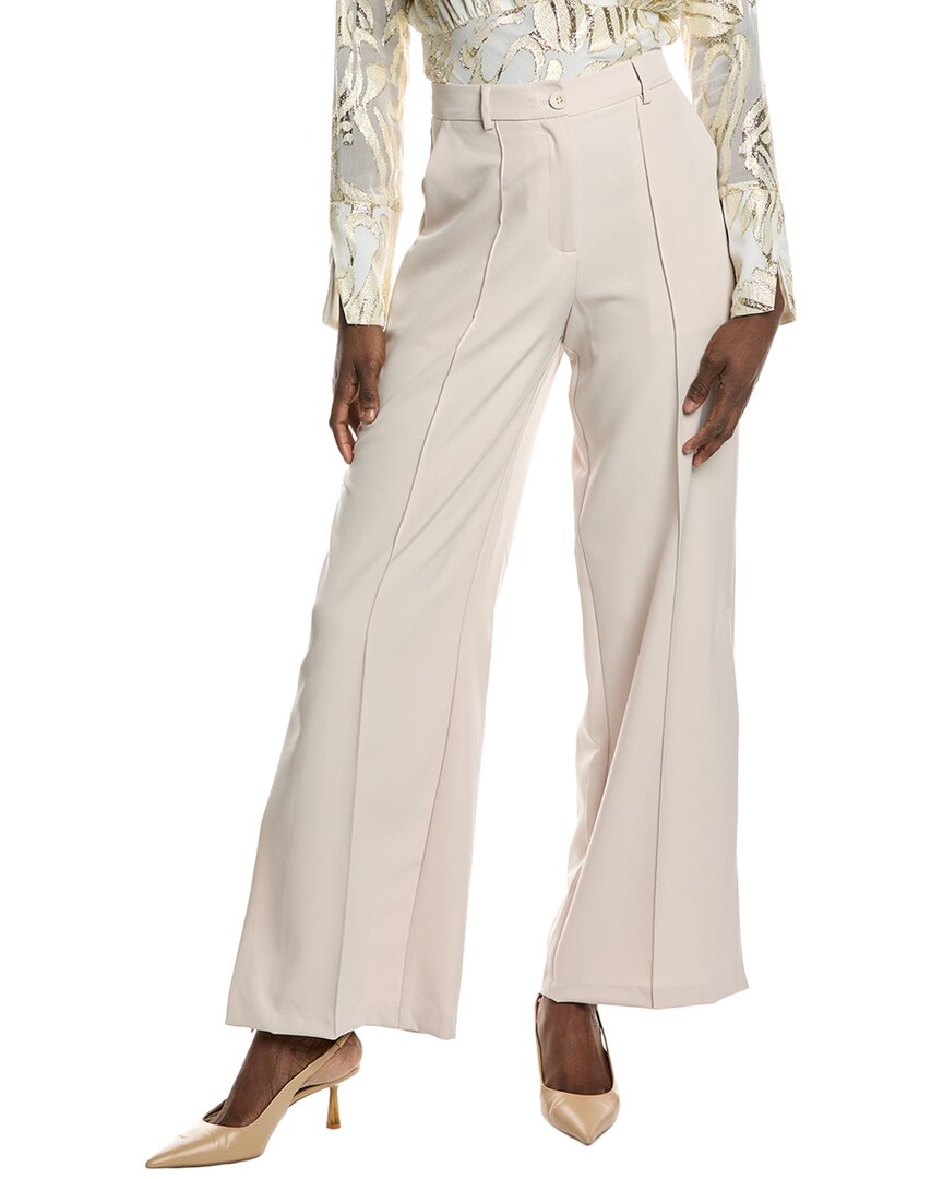 Parker Side Slit Pants In Beige