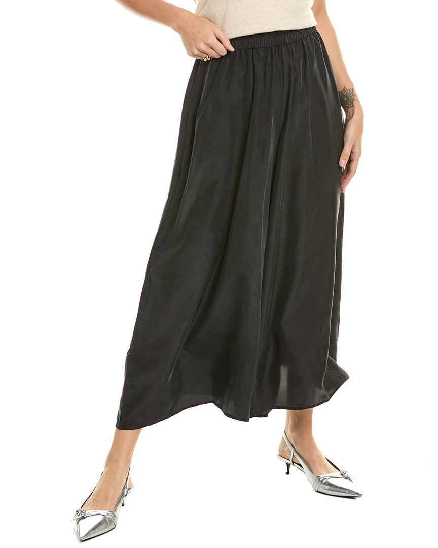 EILEEN FISHER EILEEN FISHER CROPPED SILK WIDE LEG PANT