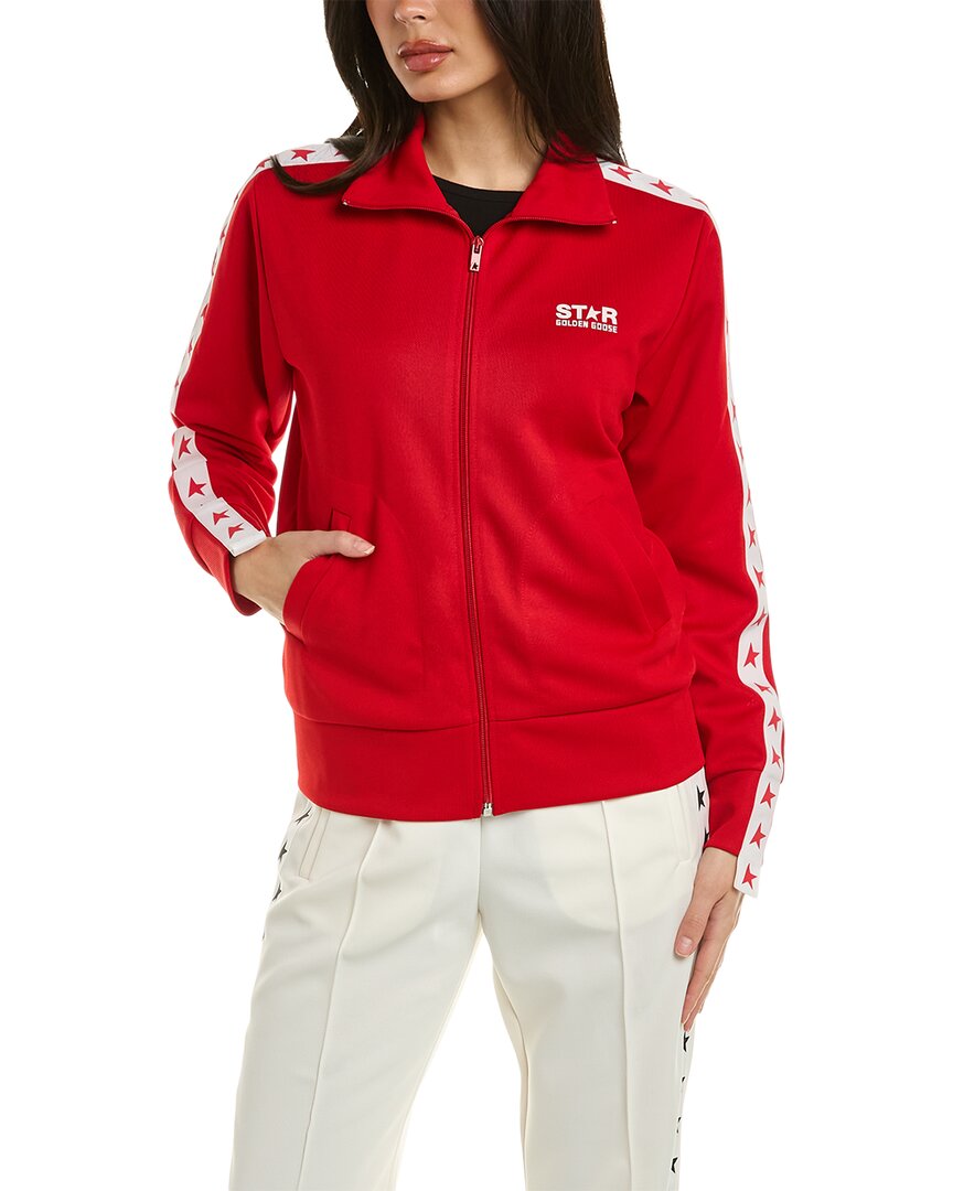 Golden Goose Star-print Two-tone Bomber Jacket In Red