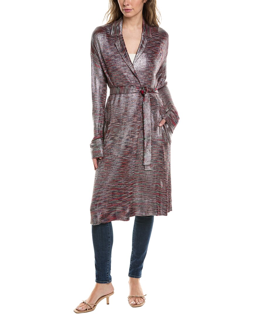 M Missoni Trench Coat In Red