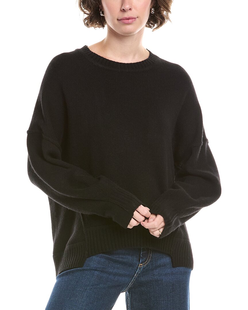 No Name Noname High-low Cashmere Sweater In Black