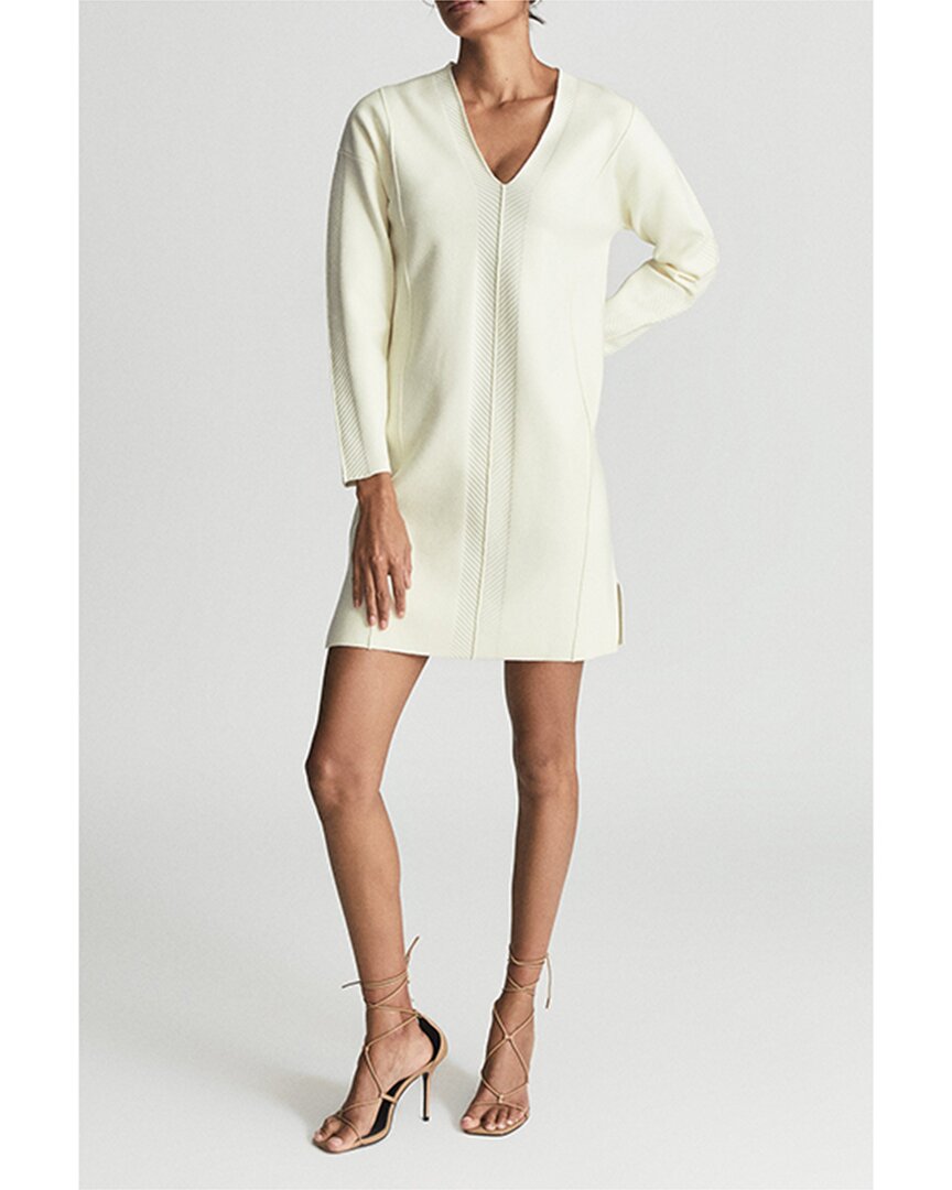 Reiss Ava Elevated Day Mini Dress In Neutral