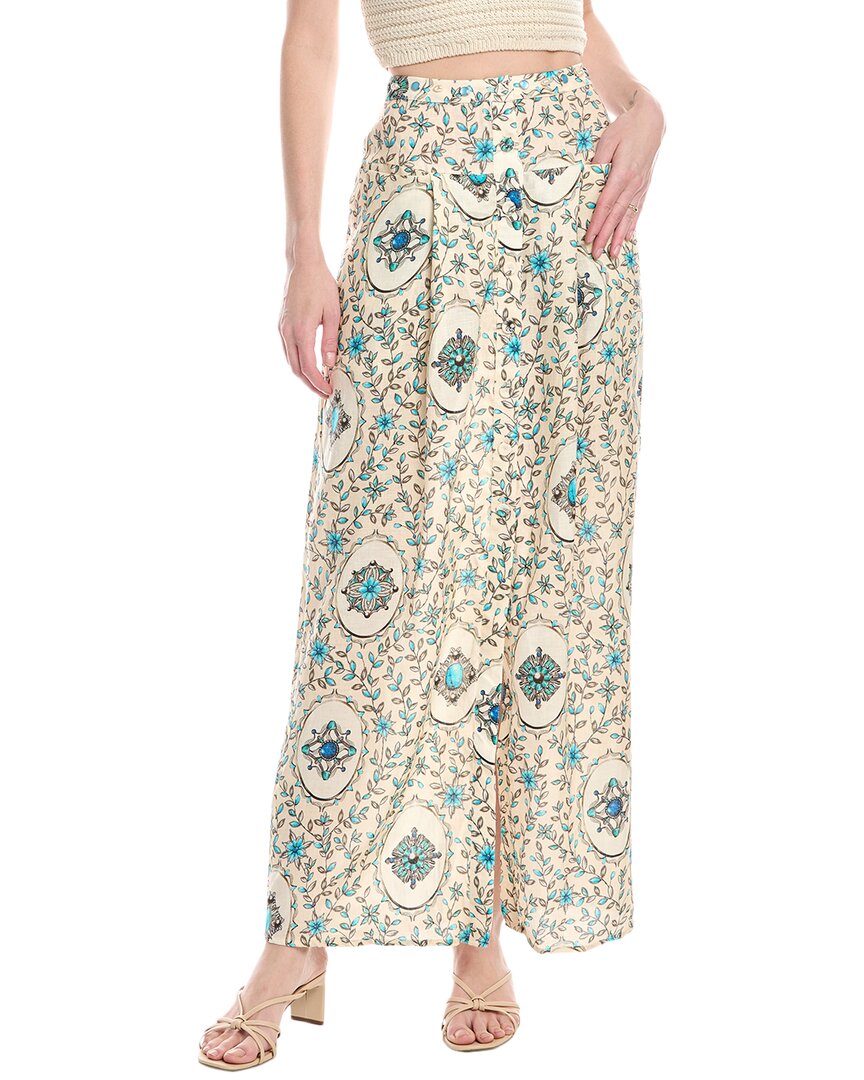 Agua By Agua Bendita Platero Linen Pareo In White