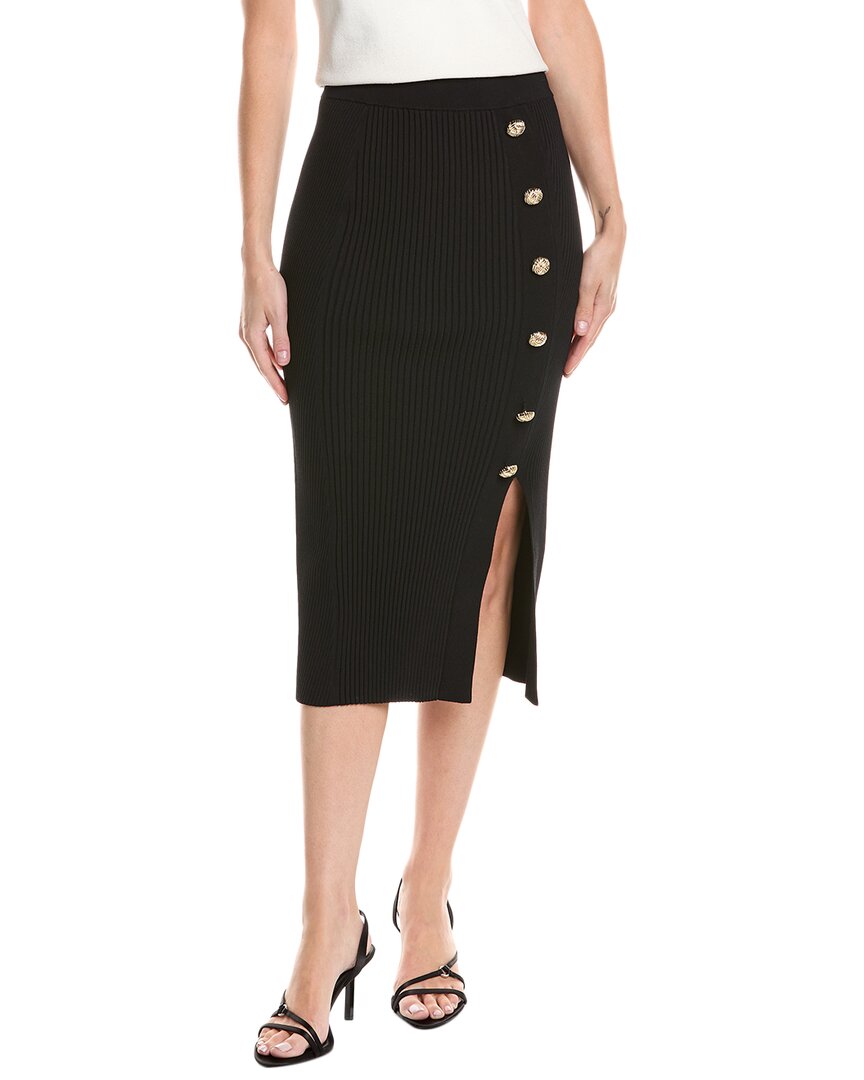 Ted Baker Betylou Womens Rib Detail Biker Knit Skirt In Black