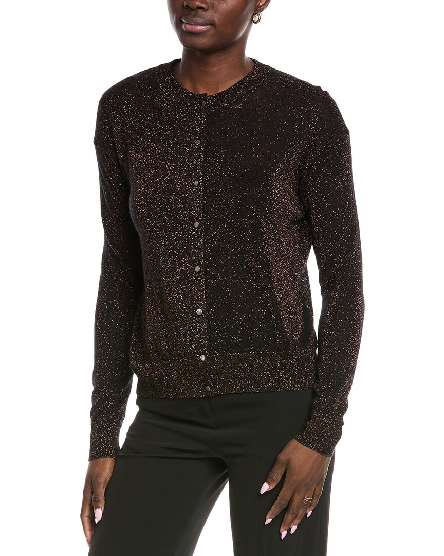 Autumn Cashmere Shimmer Cashmere & Silk-blend Cardigan In Black