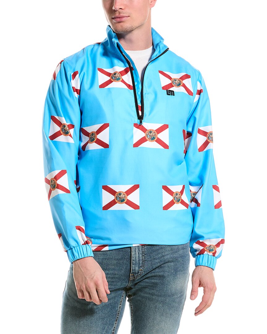 Shop Loudmouth 1/4-zip Pullover In Blue
