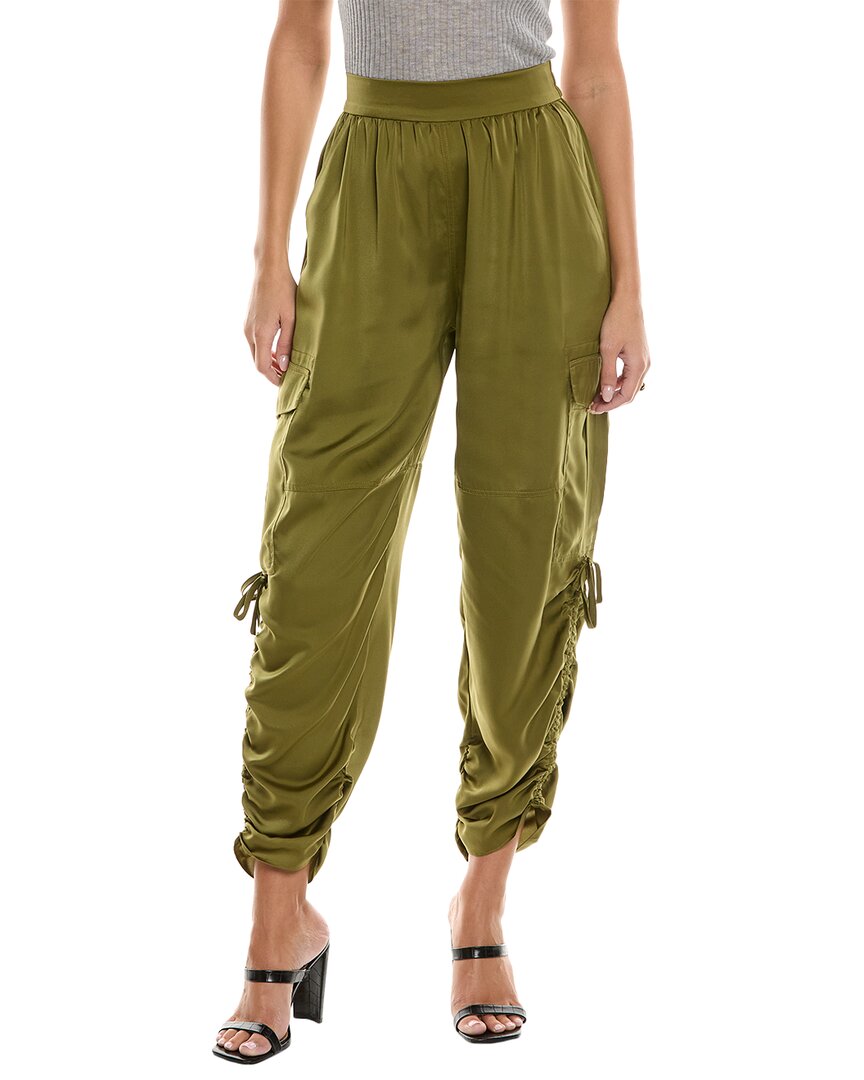 Allsaints Kaye Ruched Cargo Pants In Green