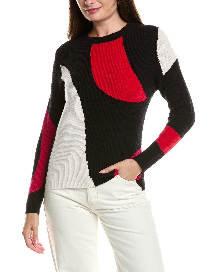 T Tahari Color Block Sweater In Multi
